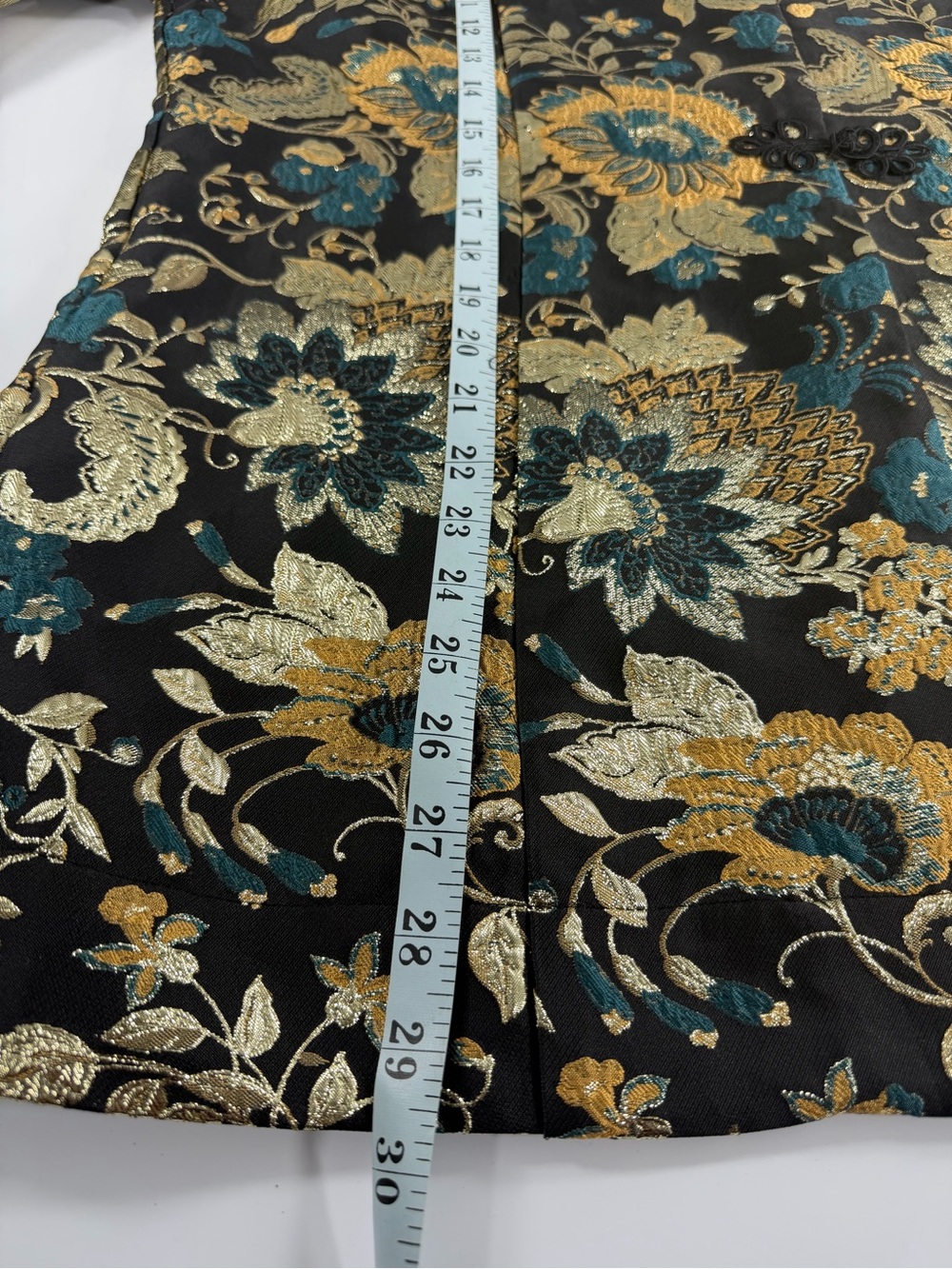 Soft Surroundings Metallic Floral Brocade Jacket Women’s Large Black Gold - Picture 5 of 7